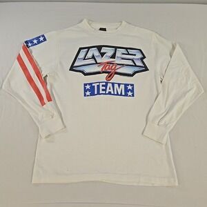 Vintage 80s Team USA Lazer Tag Long Sleeve Tshirt Single Stitch Made In USA
